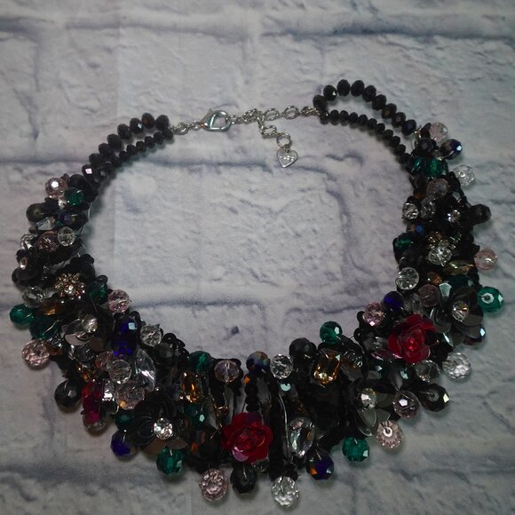 Vintage Aldo floral statement necklace - Picture 10 of 15